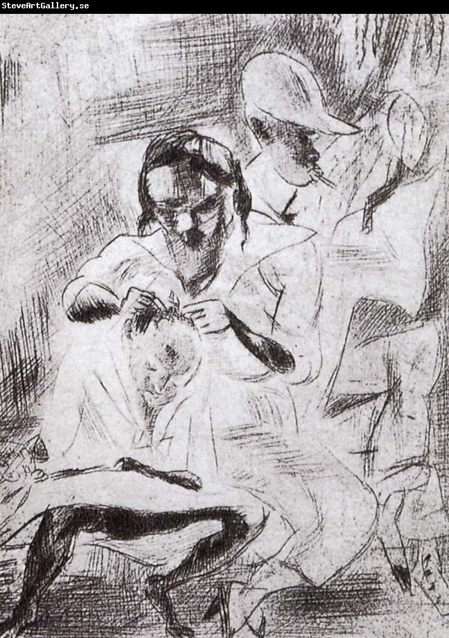 Jules Pascin Woman catch the flea